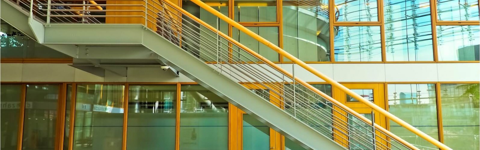 Commercial office interior staircase